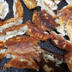 シンプルに☆春キャベツとニラの焼き餃子☆